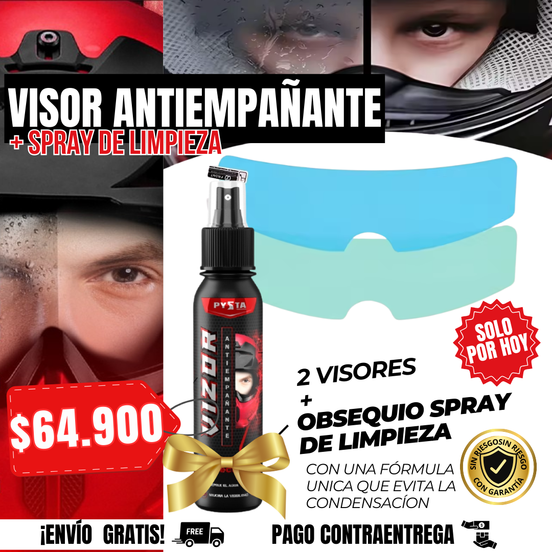 2X1 VISOR ANTIEMPAÑANTE + OBSEQUIO SPRAY DE LIMPIEZA🎁