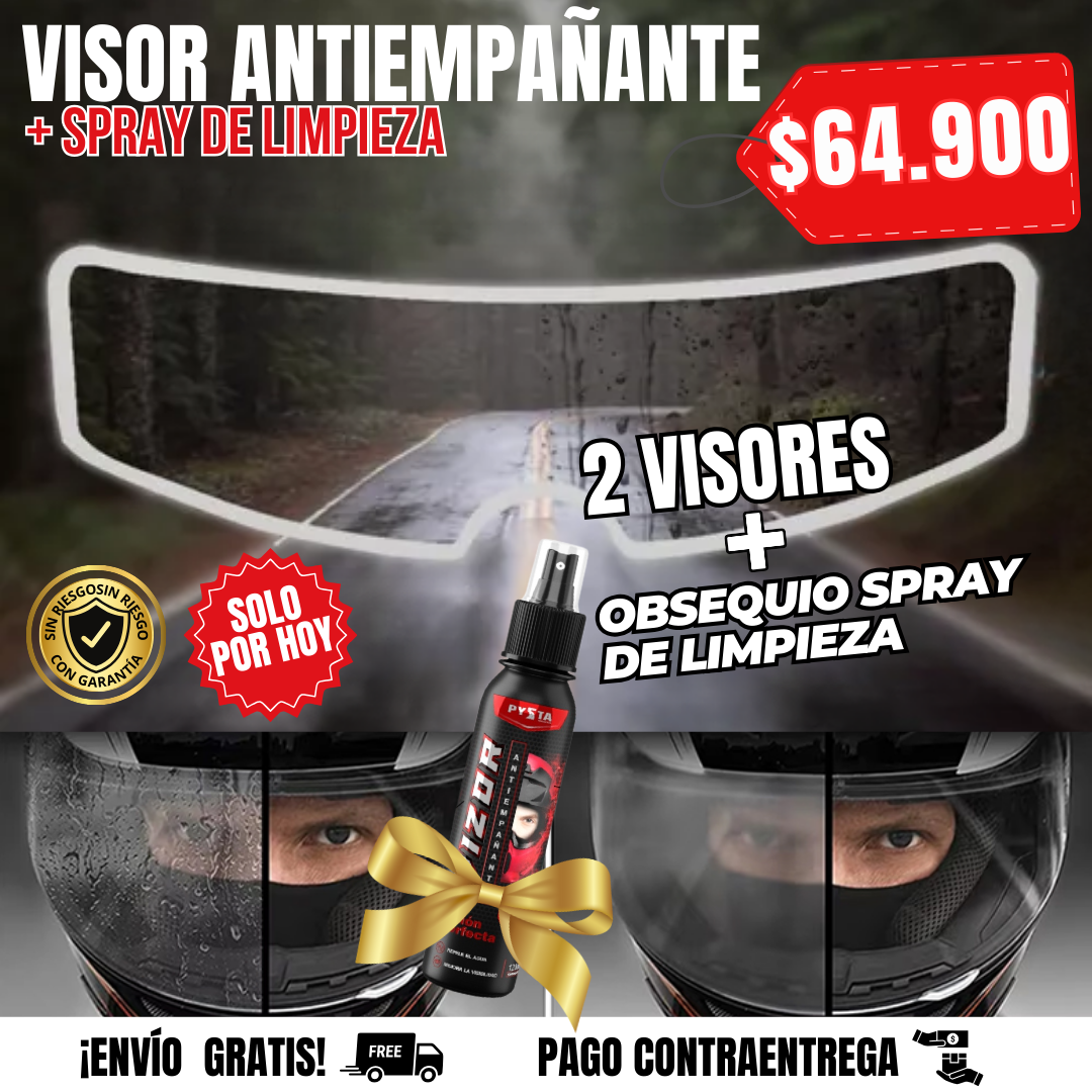 2X1 VISOR ANTIEMPAÑANTE + OBSEQUIO SPRAY DE LIMPIEZA🎁
