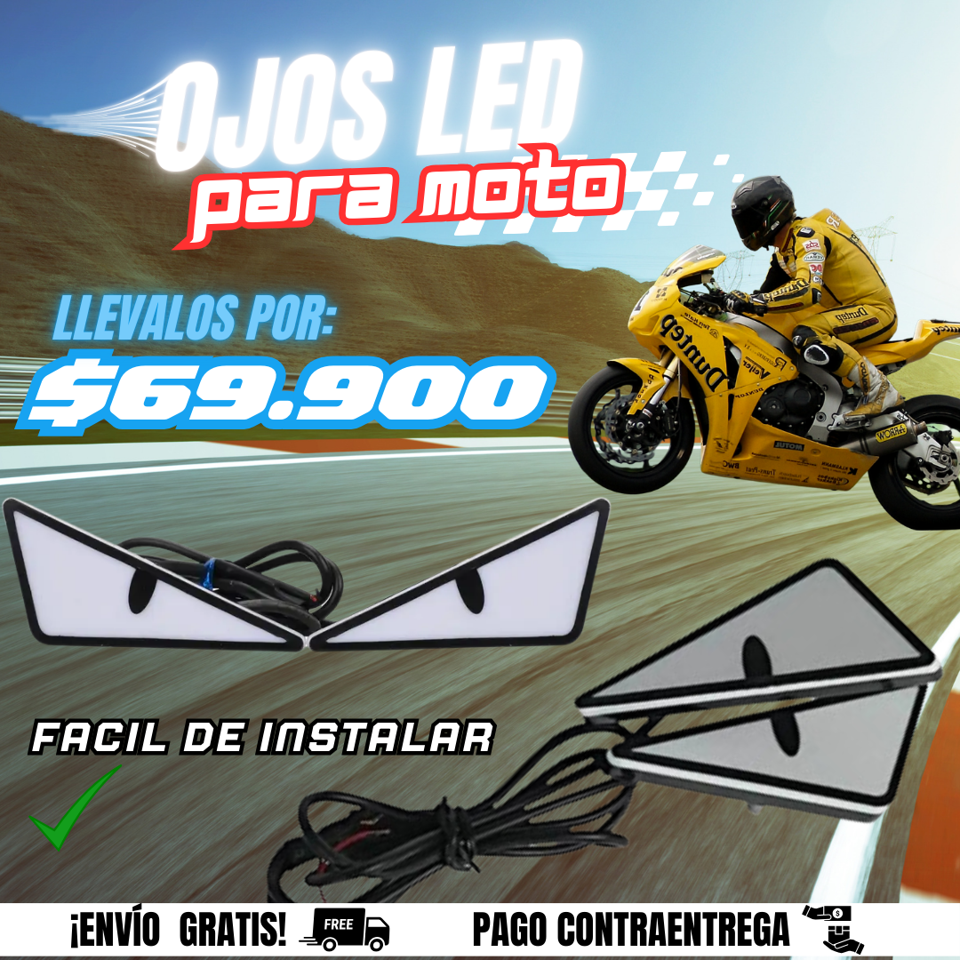 PAR DE OJOS LUCES LED PARA MOTO l FlashRider + ENVIO GRATIS🎁