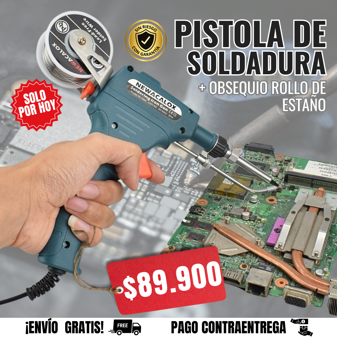 PISTOLA DE SOLDADURA PROFESIONAL + ROLLO ESTAÑO🎁