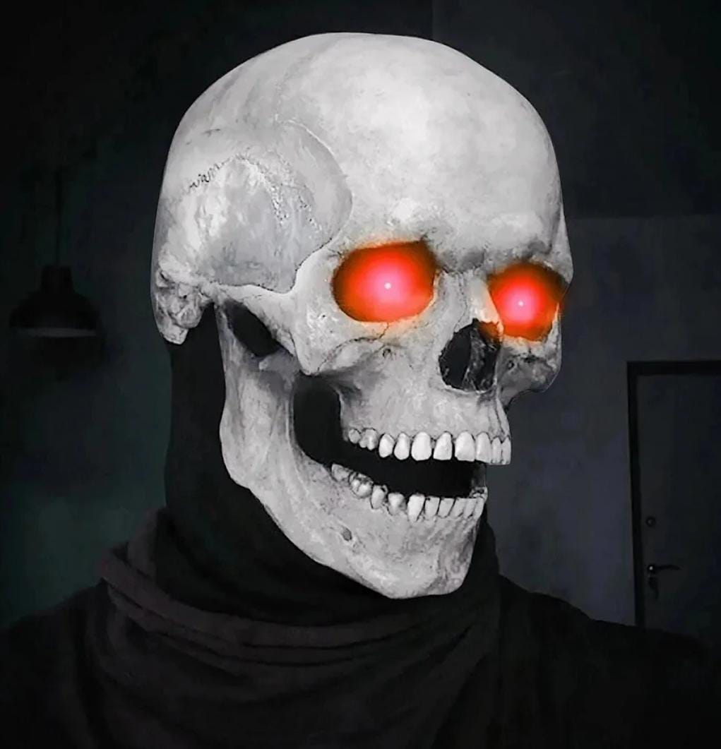 MASCARA CALAVERA EN MOVIMIENTO