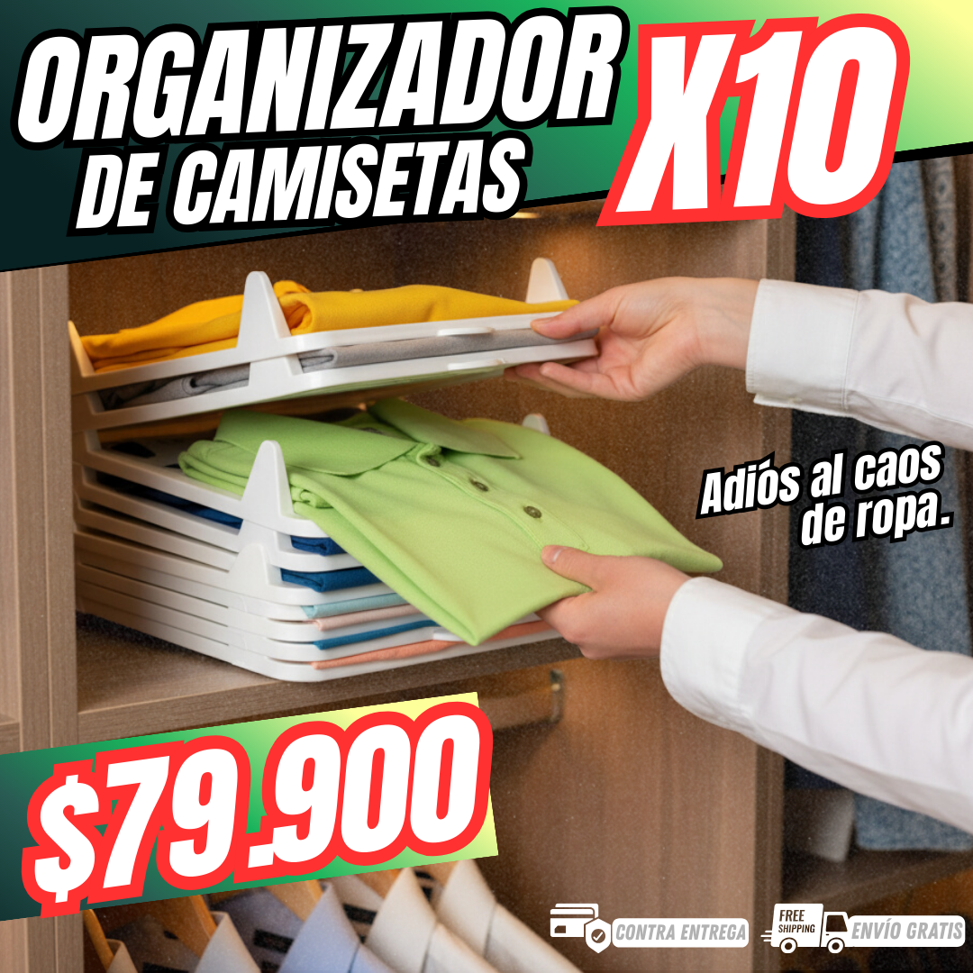 ORGANIZADOR PARA CAMISETAS X10 + ENVIO GRATIS🎁