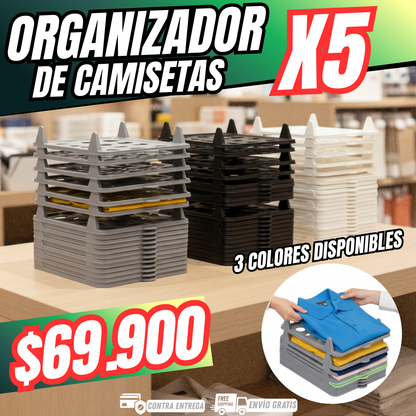 ORGANIZADOR PARA CAMISETAS X5 + ENVIO GRATIS🎁