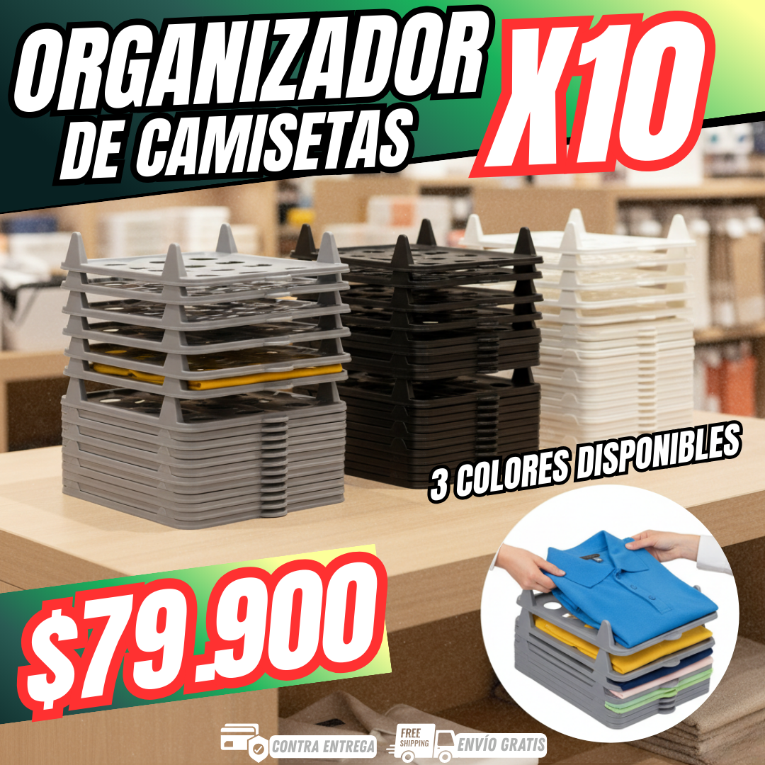ORGANIZADOR PARA CAMISETAS X10 + ENVIO GRATIS🎁