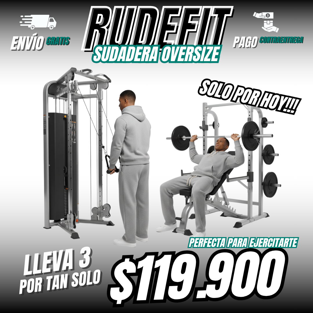 RudeFit™ Pack 3 - Sudadera de comodidad premium con corte moderno y estilo urbano perfecto.