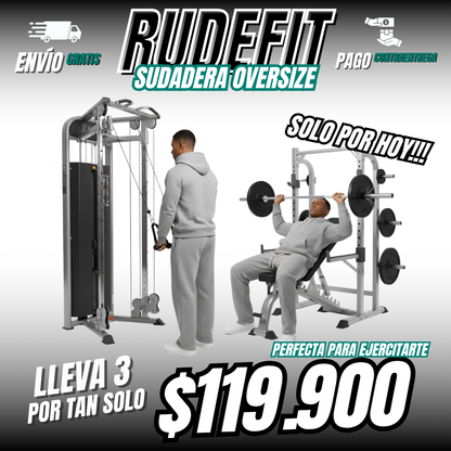 RudeFit™ Pack 3 - Sudadera de comodidad premium con corte moderno y estilo urbano perfecto.