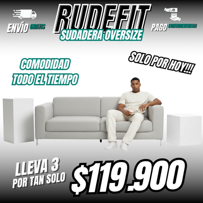 RudeFit™ Pack 3 - Sudadera de comodidad premium con corte moderno y estilo urbano perfecto.