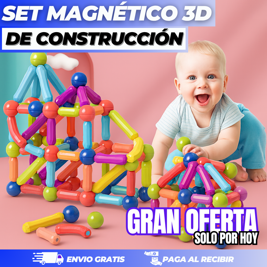 SET MAGNÉTICO DE CONSTRUCCIÓN 3D
