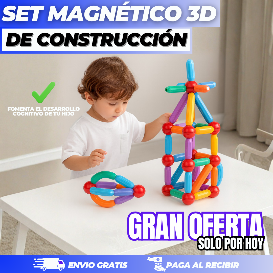 SET MAGNÉTICO DE CONSTRUCCIÓN 3D