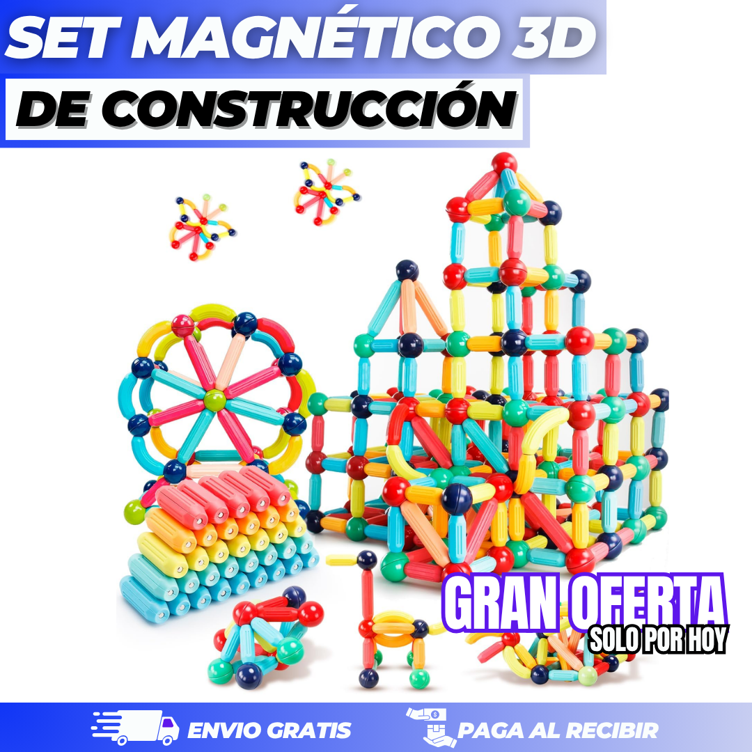 SET MAGNÉTICO DE CONSTRUCCIÓN 3D